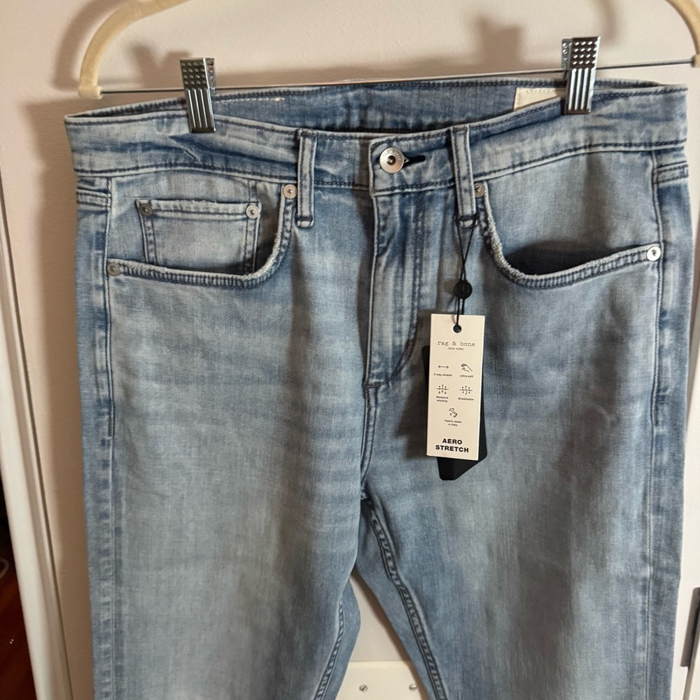 RAG & BONE light wash skinny jeans 33w x 32l - Picture 2 of 6